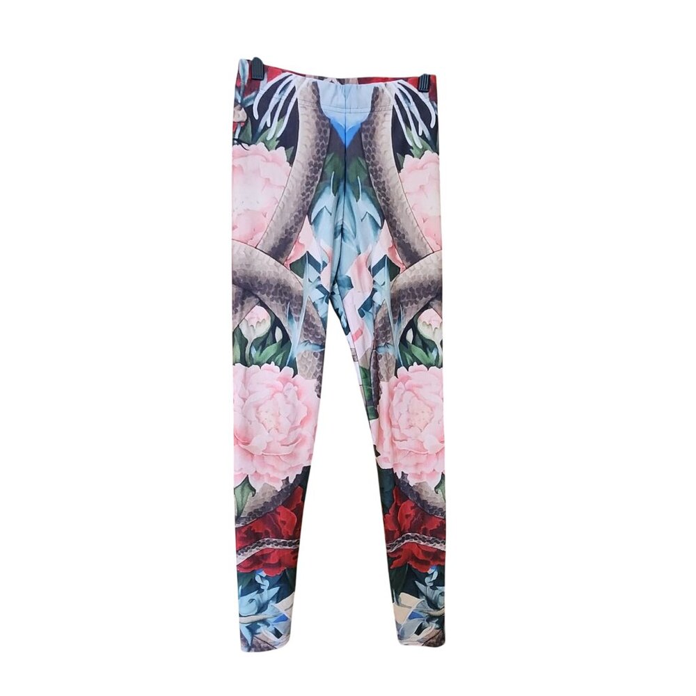 Art Of Where Snake & Floral Print Leggings S